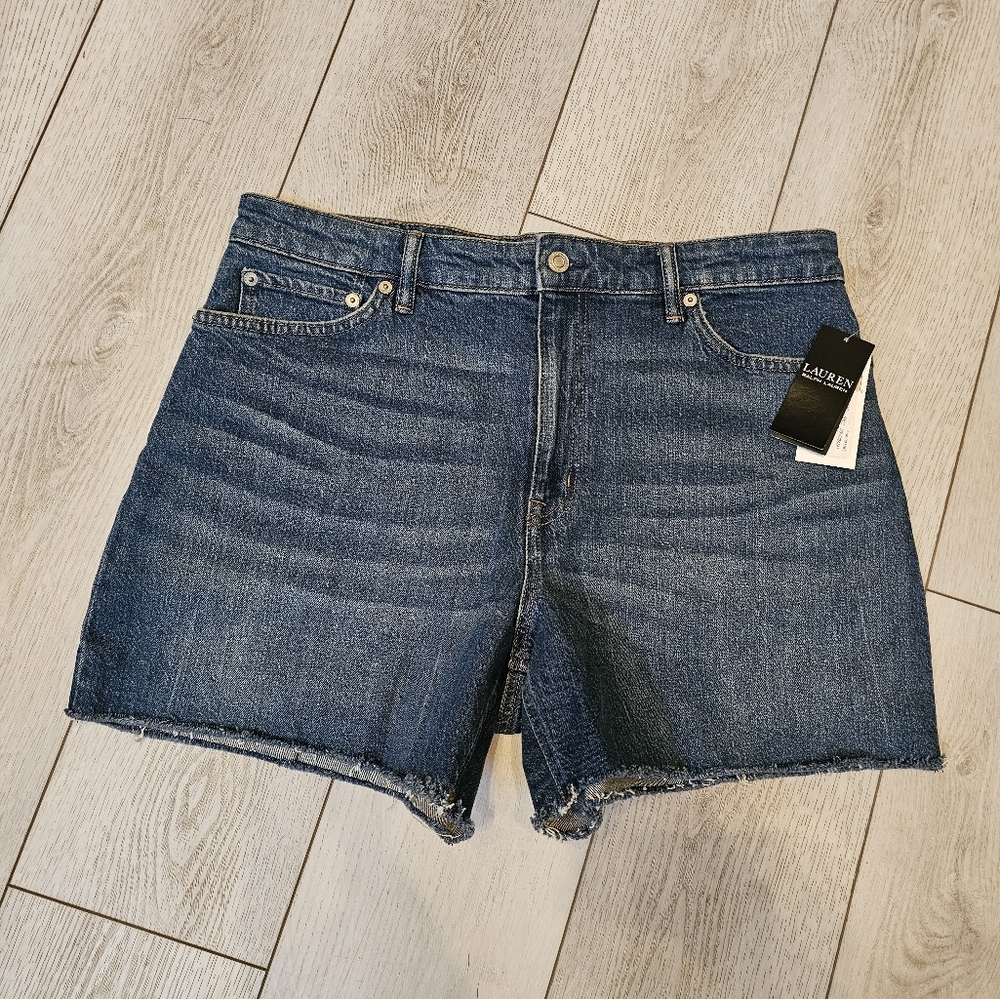 NWT Ralph Lauren Jean Shorts Womens 14